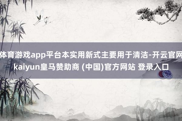 体育游戏app平台本实用新式主要用于清洁-开云官网kaiyun皇马赞助商 (中国)官方网站 登录入口