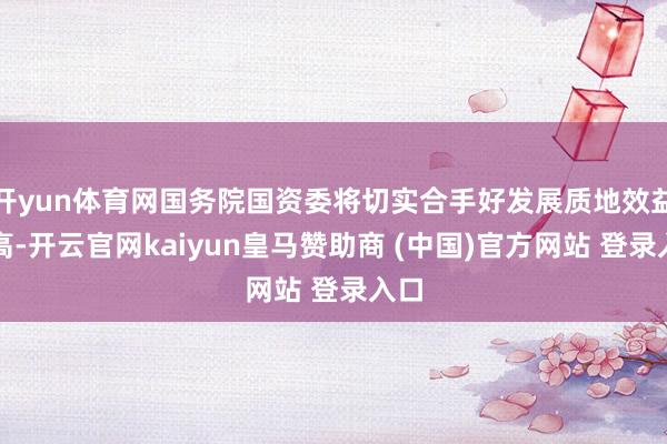 开yun体育网国务院国资委将切实合手好发展质地效益提高-开云官网kaiyun皇马赞助商 (中国)官方网站 登录入口