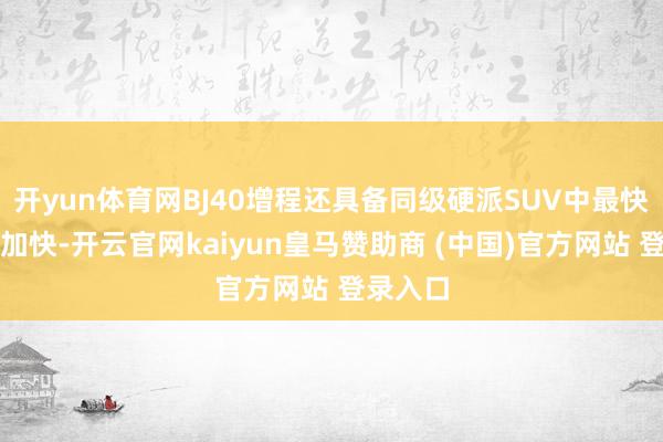 开yun体育网BJ40增程还具备同级硬派SUV中最快的零百加快-开云官网kaiyun皇马赞助商 (中国)官方网站 登录入口