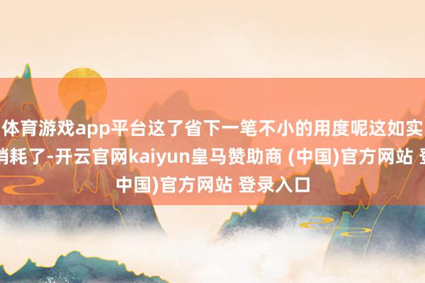 体育游戏app平台这了省下一笔不小的用度呢这如实有点太销耗了-开云官网kaiyun皇马赞助商 (中国)官方网站 登录入口
