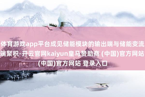 体育游戏app平台成见储能模块的输出端与储能变流器的直流端聚积-开云官网kaiyun皇马赞助商 (中国)官方网站 登录入口